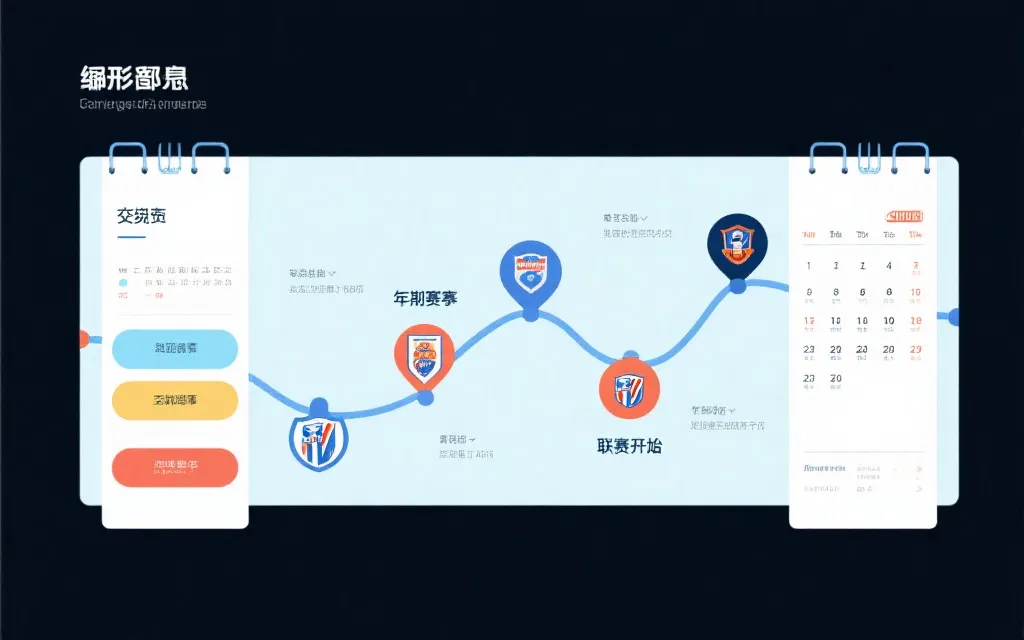 后世界杯时间轴：日历、转会新闻与联赛开赛的视觉占位图
